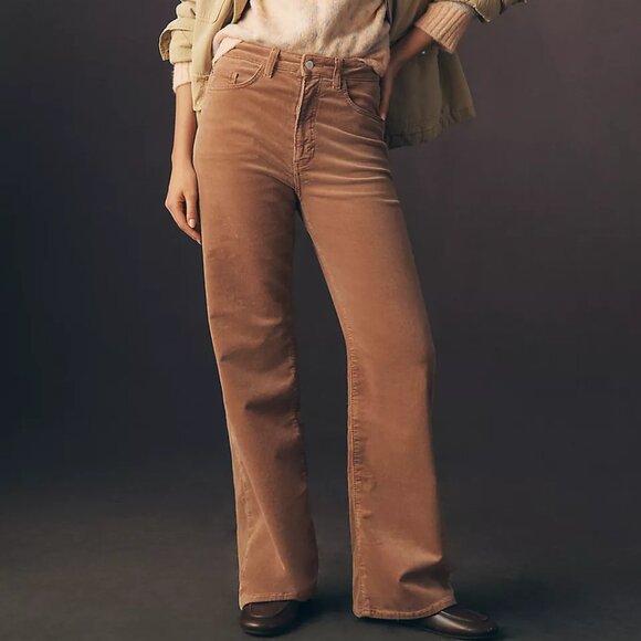 Anthropologie Pilcro The Austyn High-Rise Wide-Leg Jeans Coffee Latte Size 26
